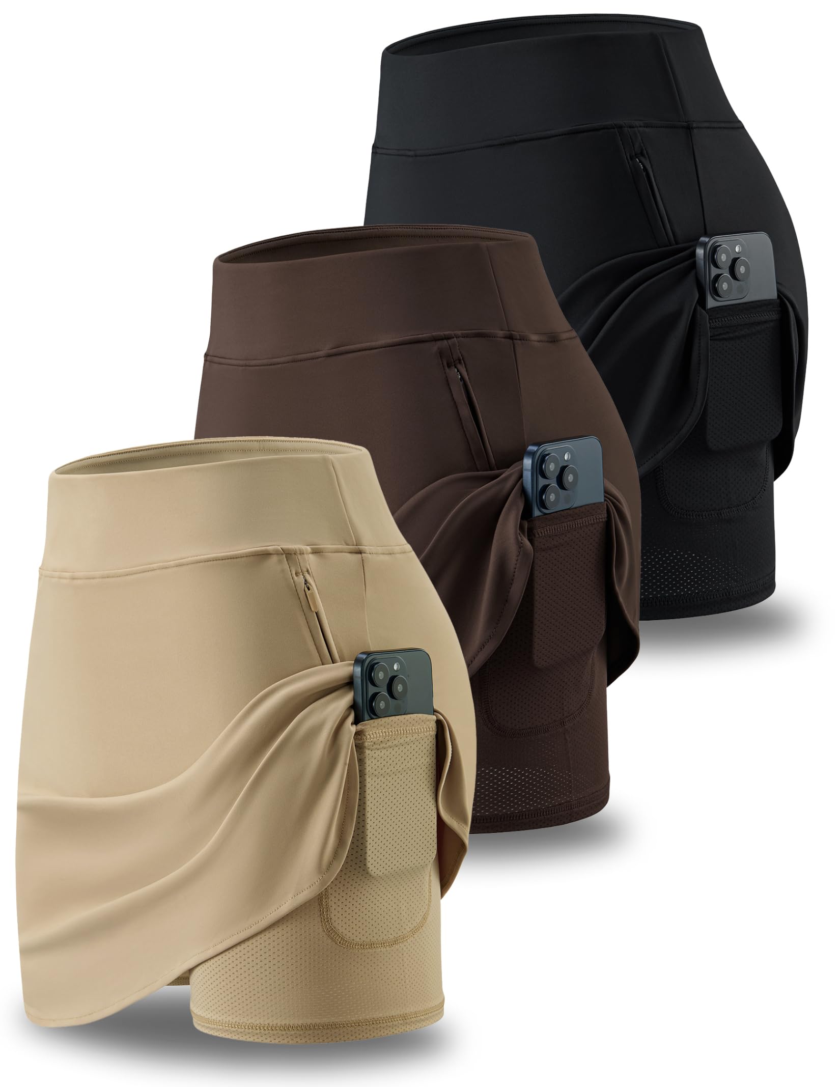 3 Pack Active Skorts