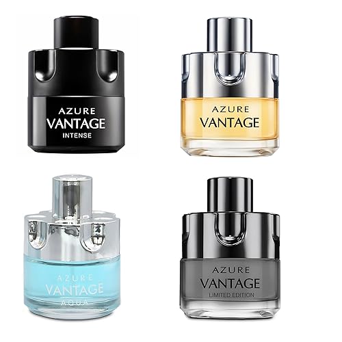 Colonia para hombres Azure Vantage Set Maravilloso Multi Perfumado Eau de Toilette con vaporizador natural Perfume para hombres para todo el día 100