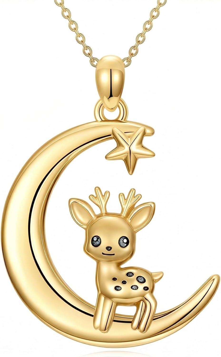Cat/Dog/Duck/Deer/Elephant Necklace 18K Gold Plated Cute Animal Pendant Jewelry Mothers Day Gifts For Women