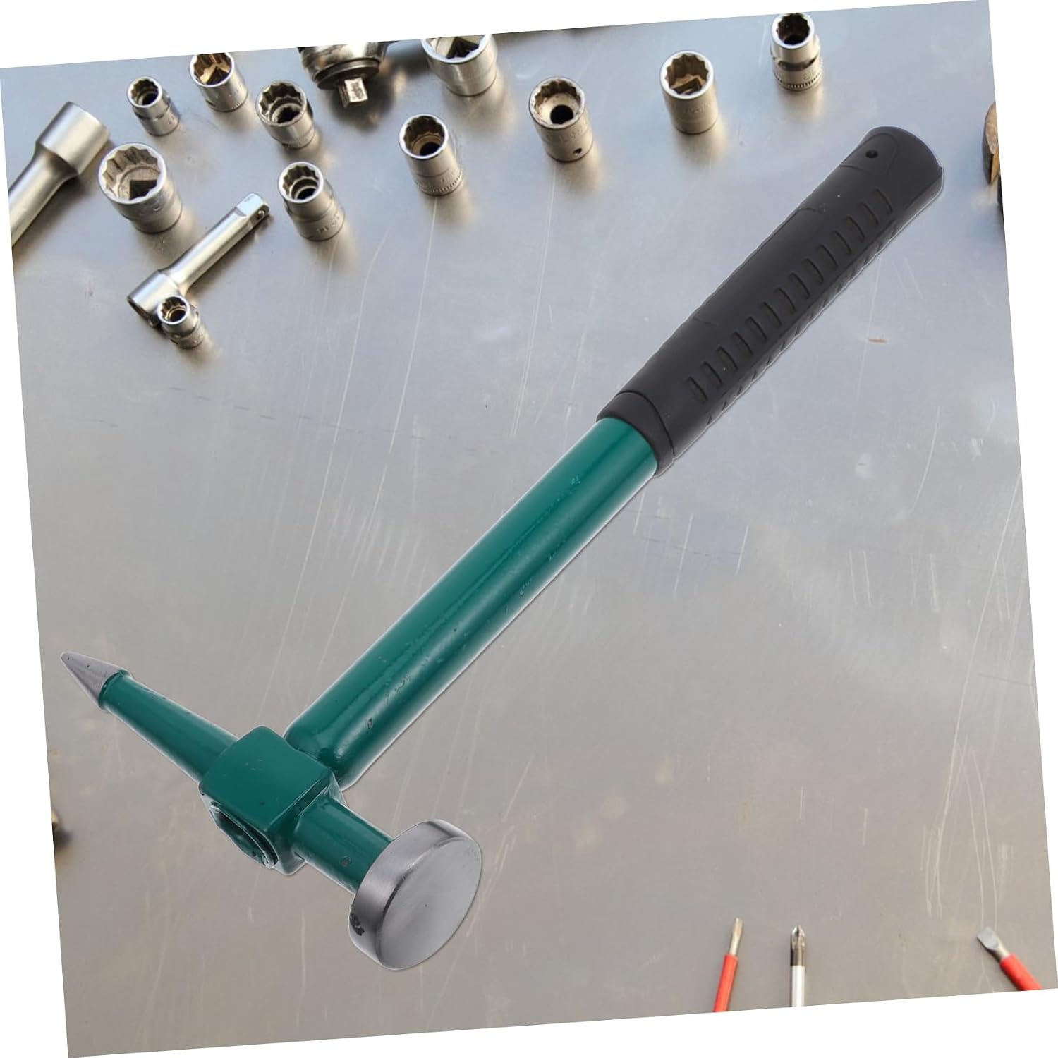 Homoyoyo Metal Hammer Auto Body Dent Removal Tool Professional Mechanic Tool Hammer Handle Construction