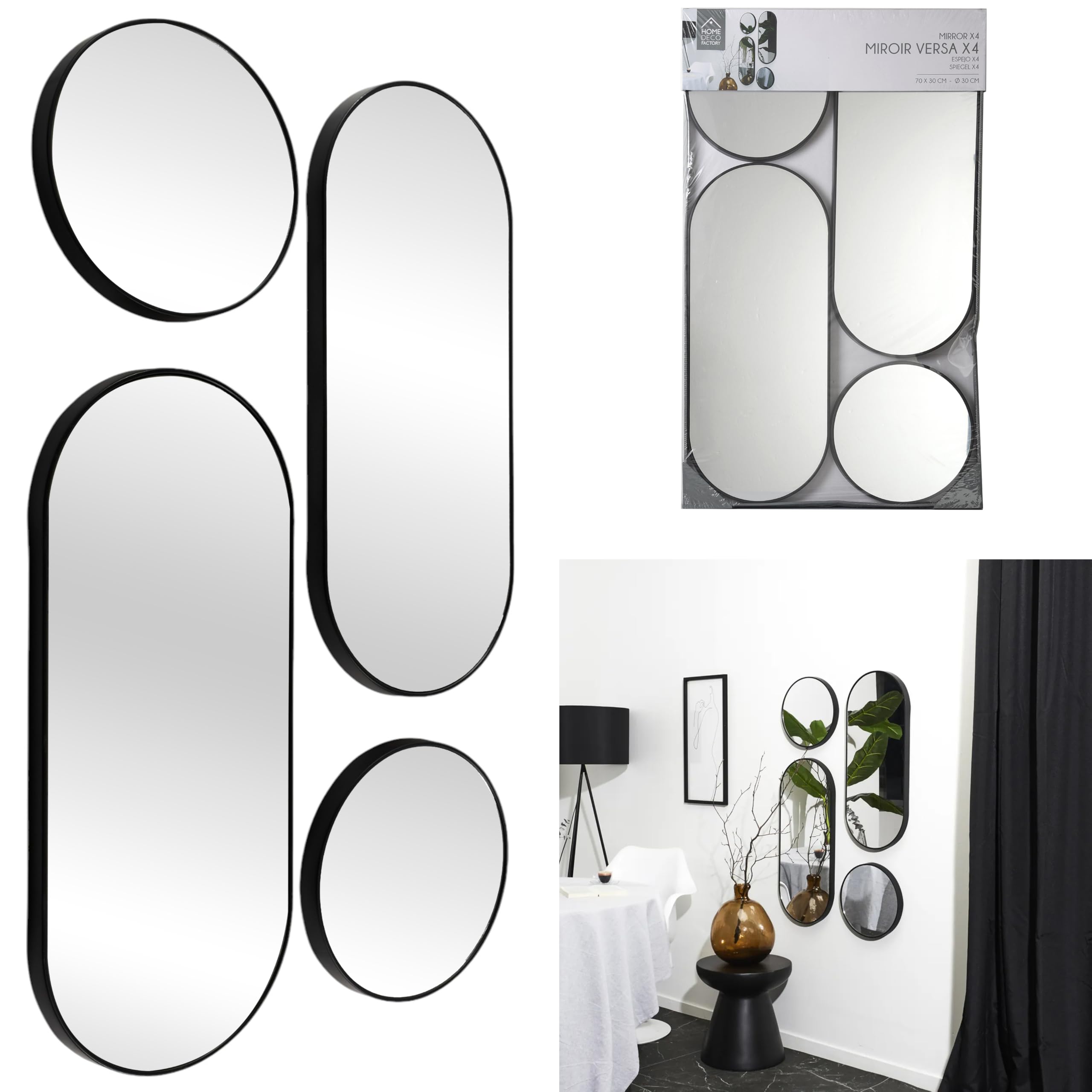 HOME DECO FACTORY Seifenspender Keramik Rillen-Design Schwarz