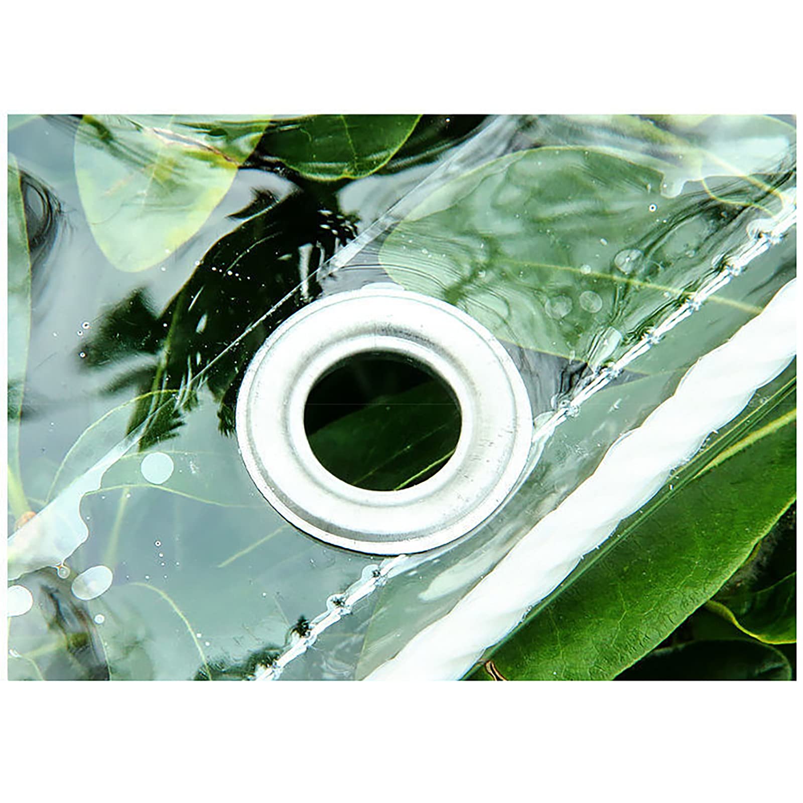 Heavy Du Bâche Imperméable 2,1 x 4,5 m - Bâche transparente avec œillets, indéchirable, anti-âge, anti-poussière pour terrasse, jardin, balcon, serre - 0,35 mm d'épaisseur