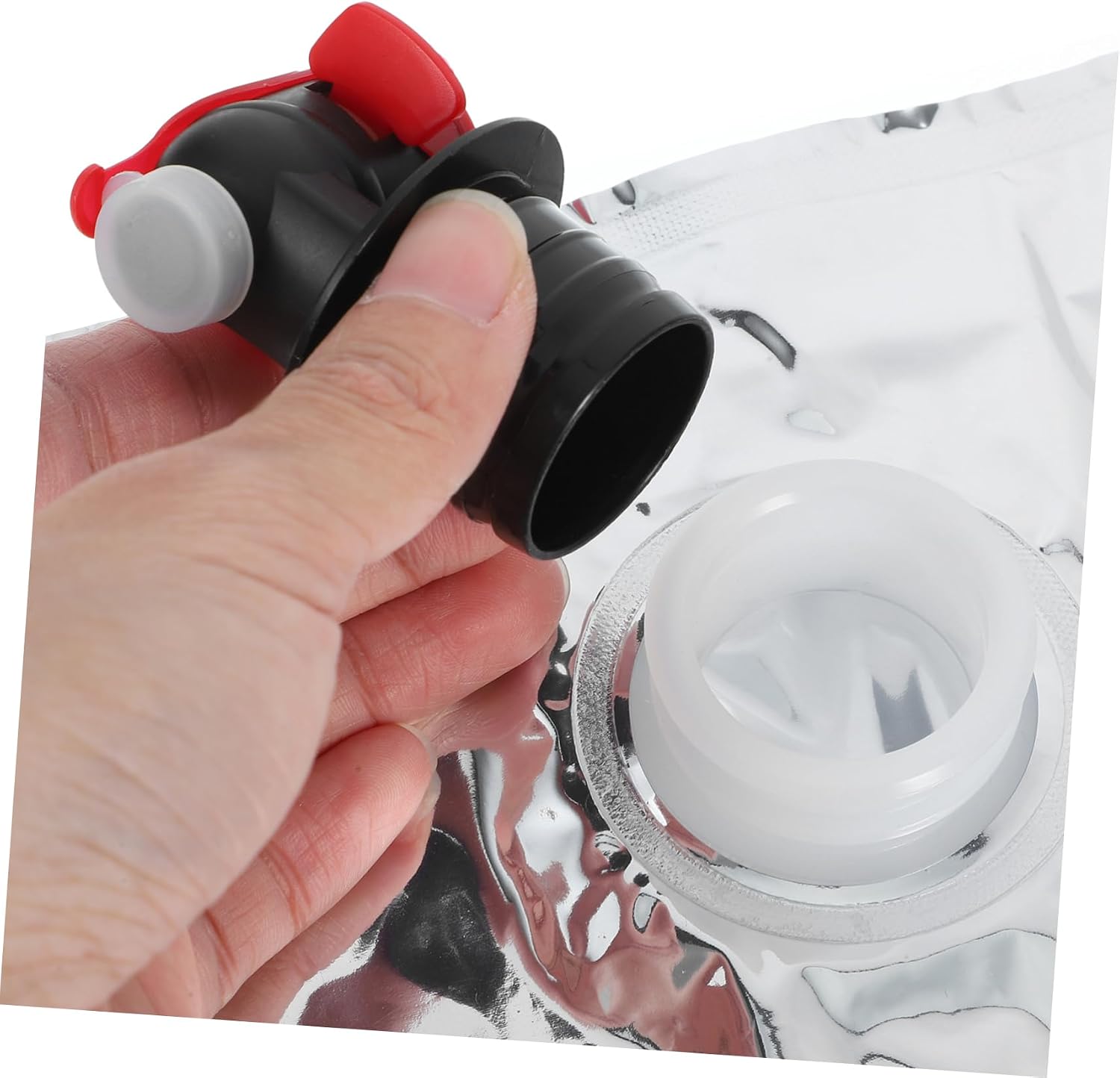 10pcs Portable Wine Beverage Bags 1l Silver Leakproof Reusable