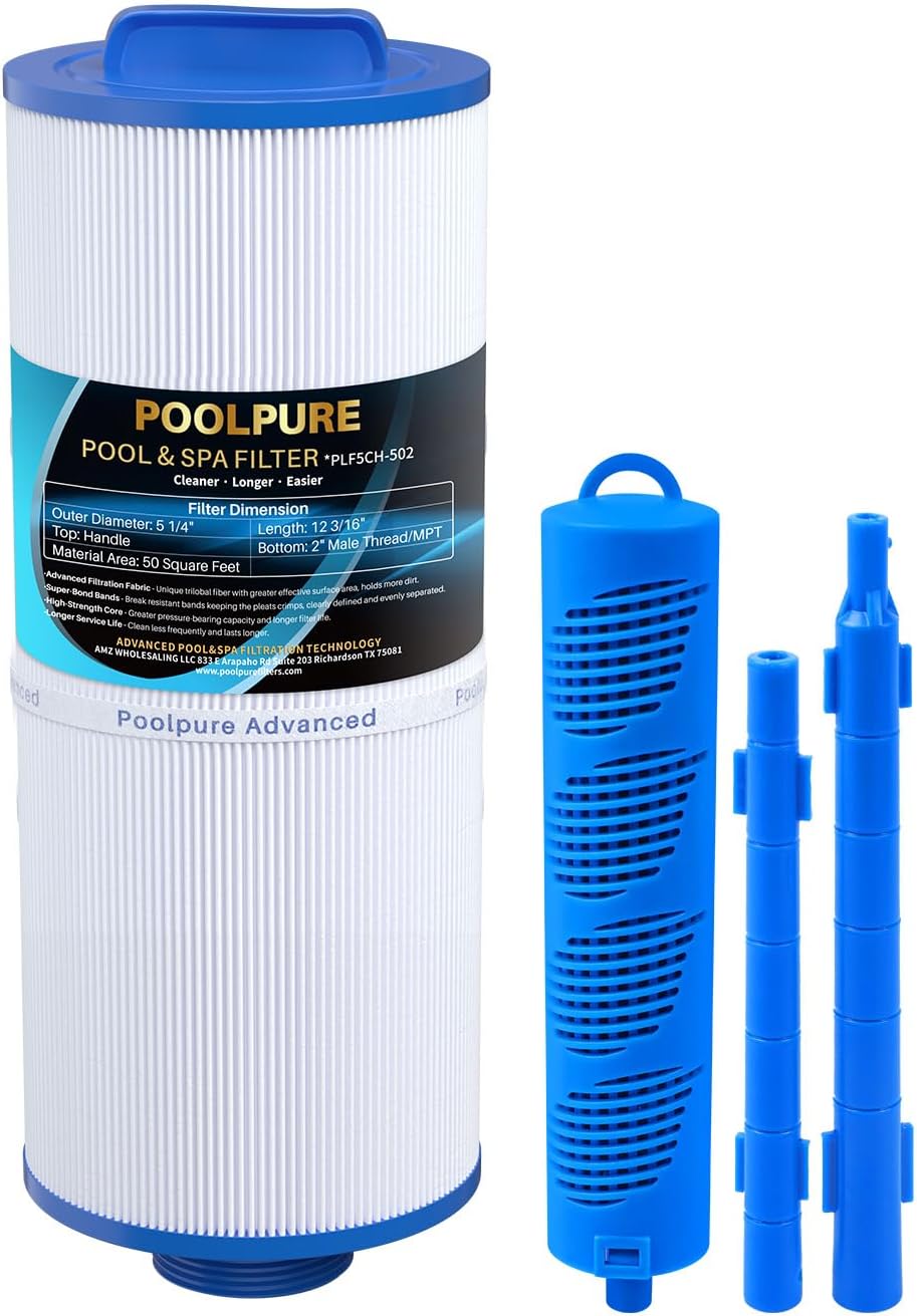 POOLPURE 5CH-502 Spa Filter and Hot Tub Mineral Stick Bundle