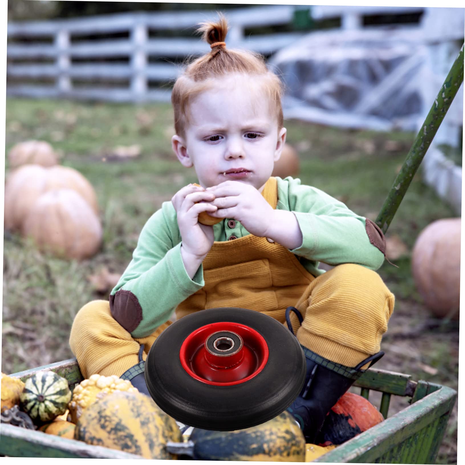 Toyvian Ersatzrad für Gartenwagen 10 Zoll Pannensicherer Vollgummireifen Handkarrenrad Langlebig und Wartungsfrei für Gartenarbeit und Transport