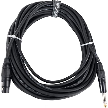 Pronomic JSXF-10 Audiokabel Patchkabel - symmetrisches Adapterkabel - XLR female auf 63mm Stereo-Klinke - L nge 10 m - f r mischpult PA und Effektger te - schwarz