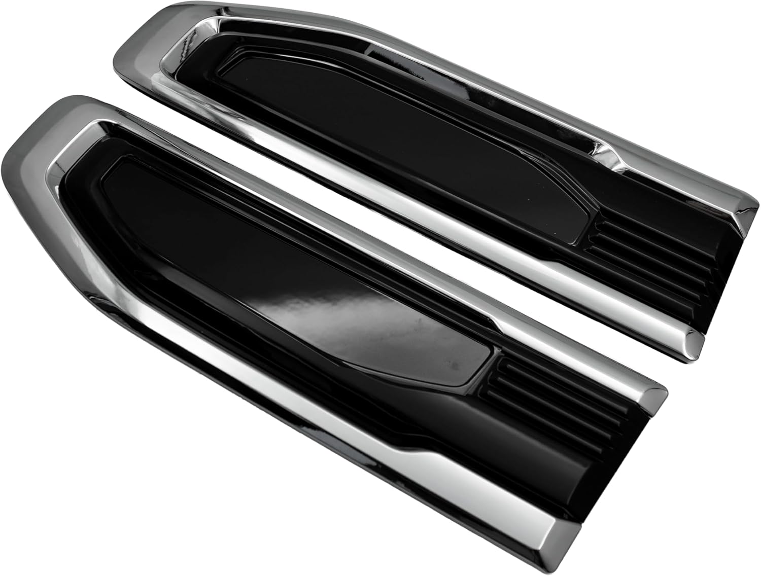 Pair Set 2.7L turbomax Fender Vent Emblem Badge Nameplate Kit Replacement for 2019-2025 Sierra 1500 86532094 (Silver Black)