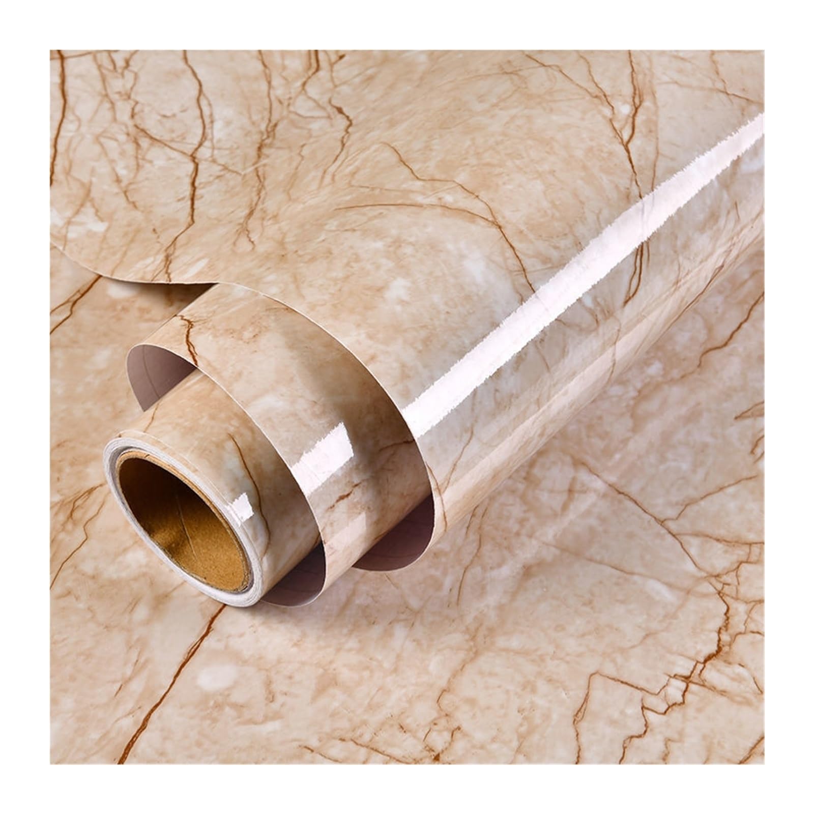FOELANNE Back Self Adhesive Wallpaper, PVC Marble Self-Adhesive Paper Heat Kitchen Furniture Multiple Sizes(Color11,60cmx300cm)