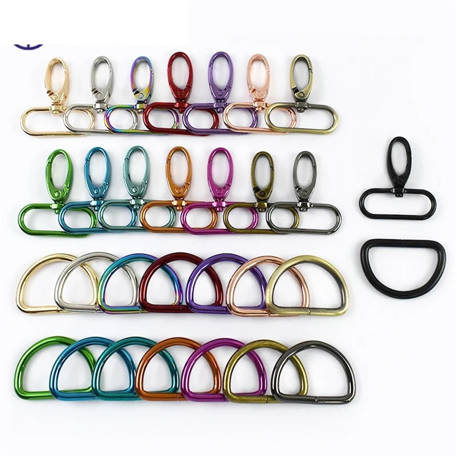 Ganchos De Metal Giratorio 5/10pcs 20/25/32/38mm Metal Bag Strap Buckles Swivel Lobster Clasp D Ring Buckle Pet Collar Snap Hook(RoseRed,20mm-10Sets)