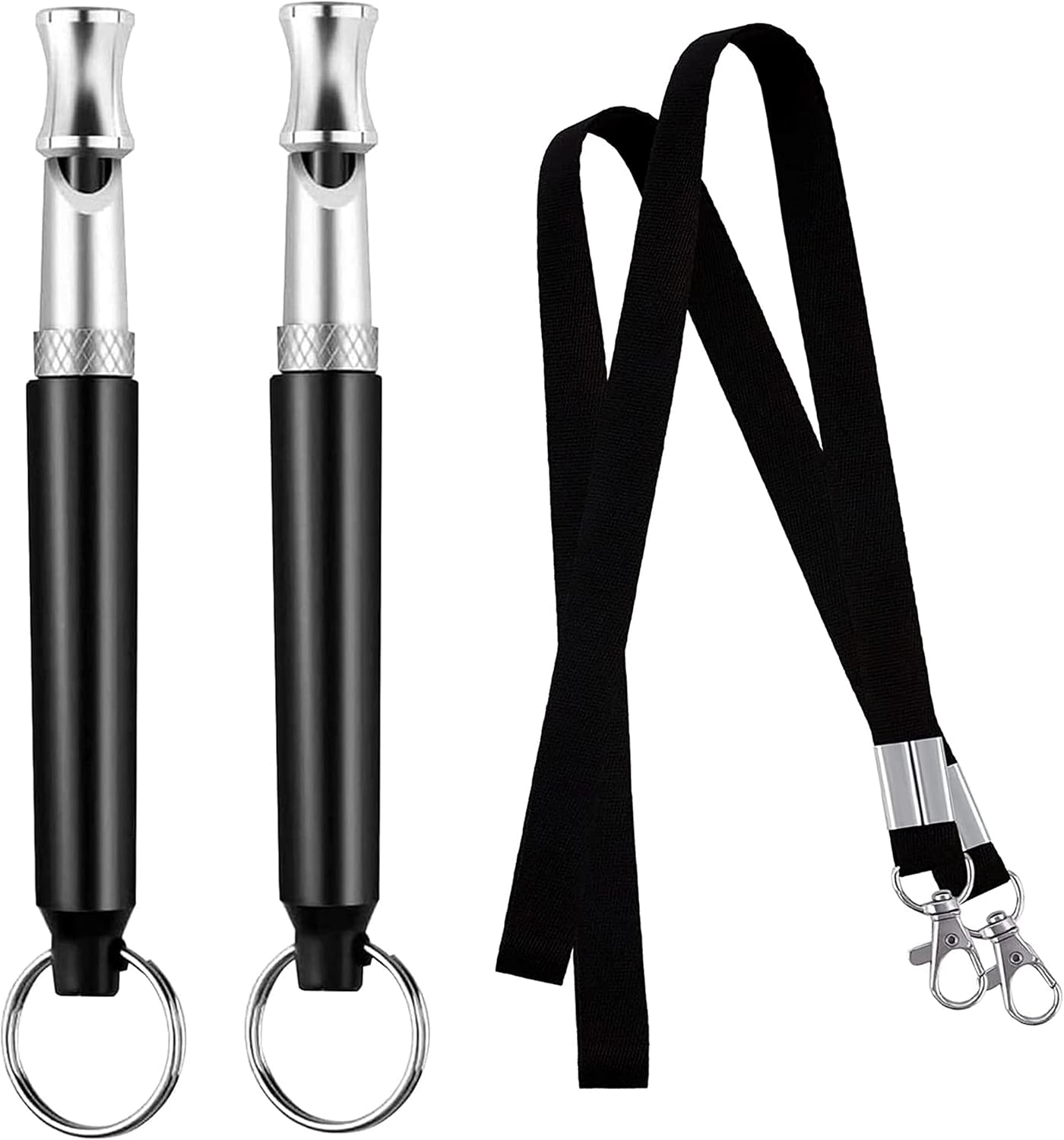 2 Pack Dog Whistle with Strap Lanyards Adjustable