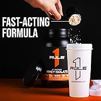 Vista 7 de Rule 1 R1 Proteína aislada de suero con 0.88 oz de proteína y 0.21 oz de BCAA exclusivamente de fuentes aisladas e hidrolizadas