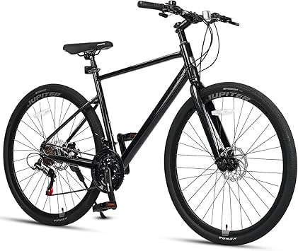 AVASTA Jupiter 700C Road Adult Step-Over Hybrid Cycling Bike Bicycle, Aluminum Frame, 21-Speed, Dual Disc Brakes, Multpile Colors for Men Woman Male Female AVASTA Jupiter 700C Road Adult Step-Over Hybrid Cycling Bike Bicycle, Aluminum Frame, 21-Speed, Dual Disc Brakes, Multpile Colors for Men Woman Male Female