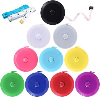 MUZHI 10-Pack 60 Inch Retractable Fabric Tape Measures for Body Sewing Tailor - Dual Inch/CM, Durable Fiberglass
