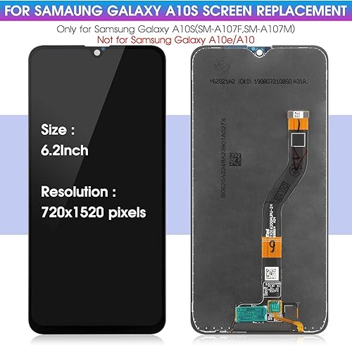 Miniatura 2 de Para Samsung Galaxy A10s Reemplazo de pantalla para Galaxy A10S LCD para Samsung A10S Pantalla para SM-A107F SM-A107M Pantalla táctil Digitalizador