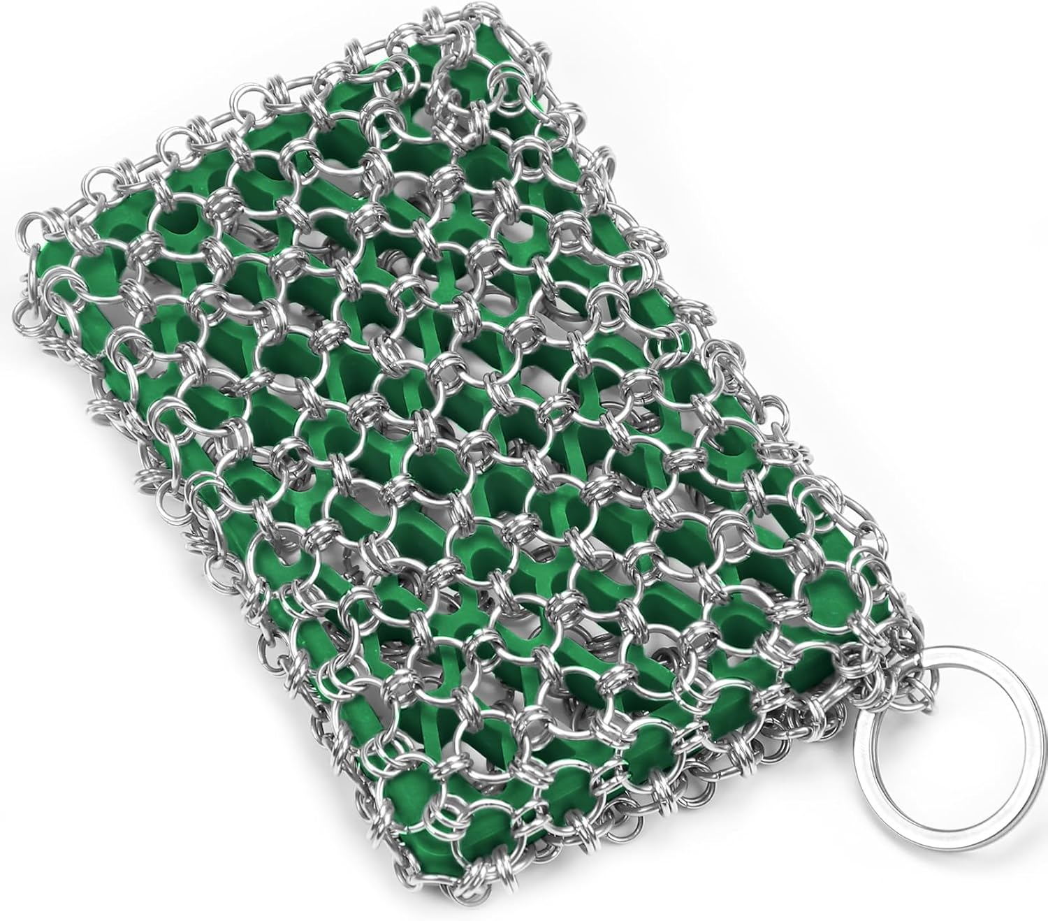 2in1 Chain Mail Scrubber for Cast Iron Pans Detachable
