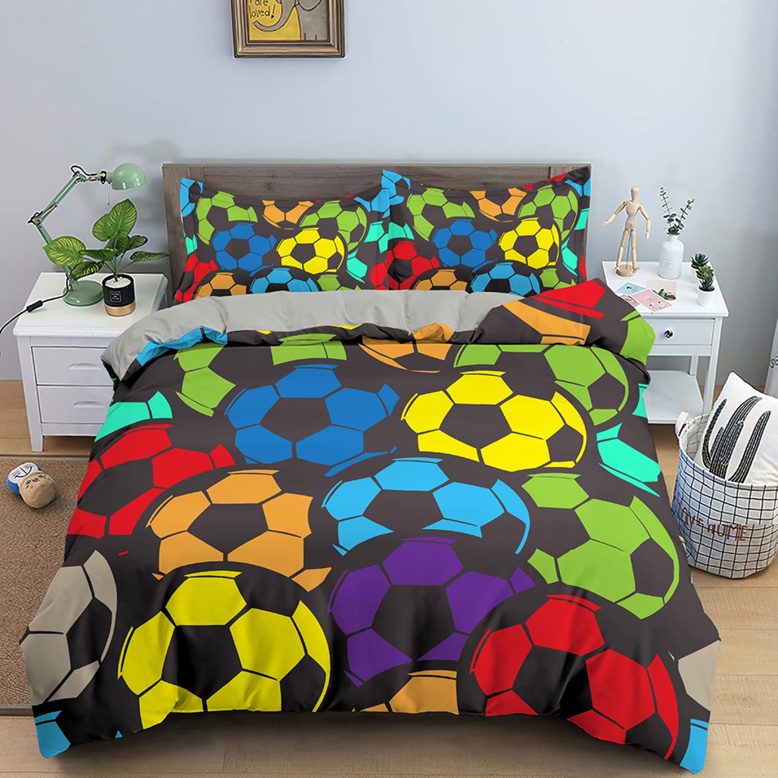 Parure de lit 160x200 microfibre 110g/㎡ respirante et facile à border
