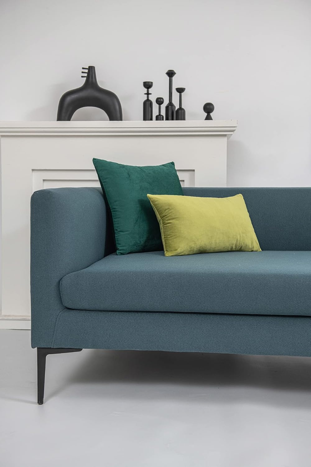 Lumbar Pillow Covers 12x20 Chartreuse: Pack of 2 Cozy Soft Velvet Rectangular Modern Luxury Decorative Throw Pillow Cases for Sofa Couch Living Room Bed Home Decor - Image 3