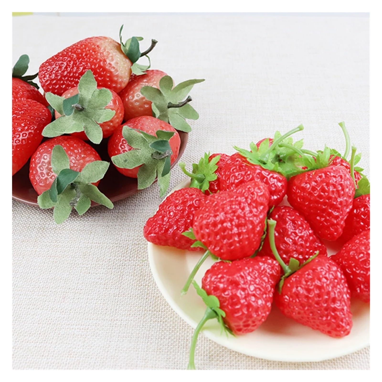 6/10/20 sztuk sztuczna truskawka sztuczne owoce przedszkole DIY plastikowe fałszywe owoce na boże narodzenie dekoracja ślubna domu(10Pcs Big)