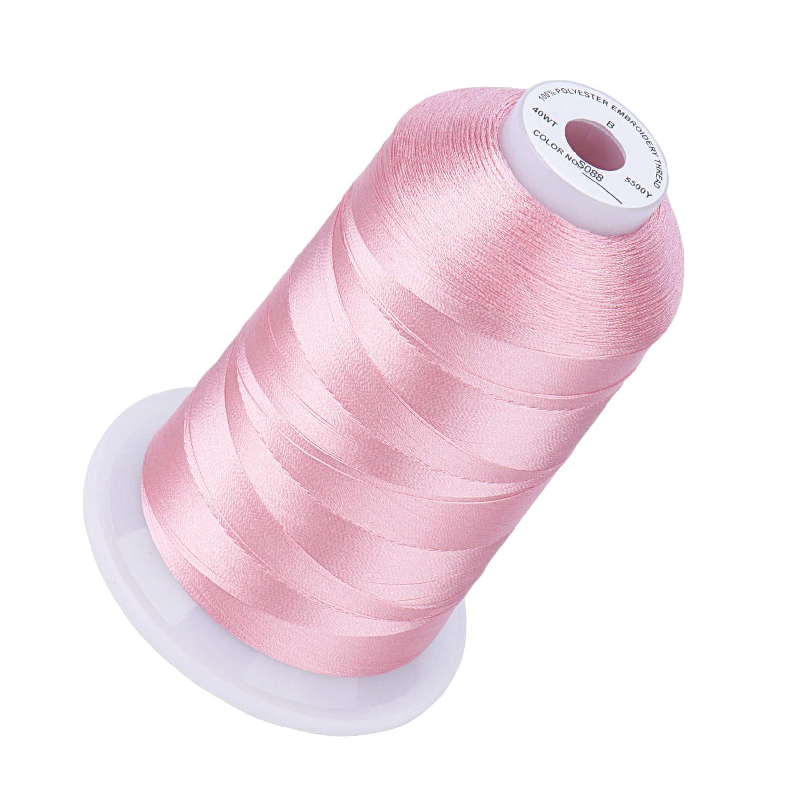Simthread 5500Yds Embroidery Thread, 5000M High-Yardage 40WT 100% Polyester Thread – 170+ Vivid Colors, High-Speed Rated – Compatible with Brother,