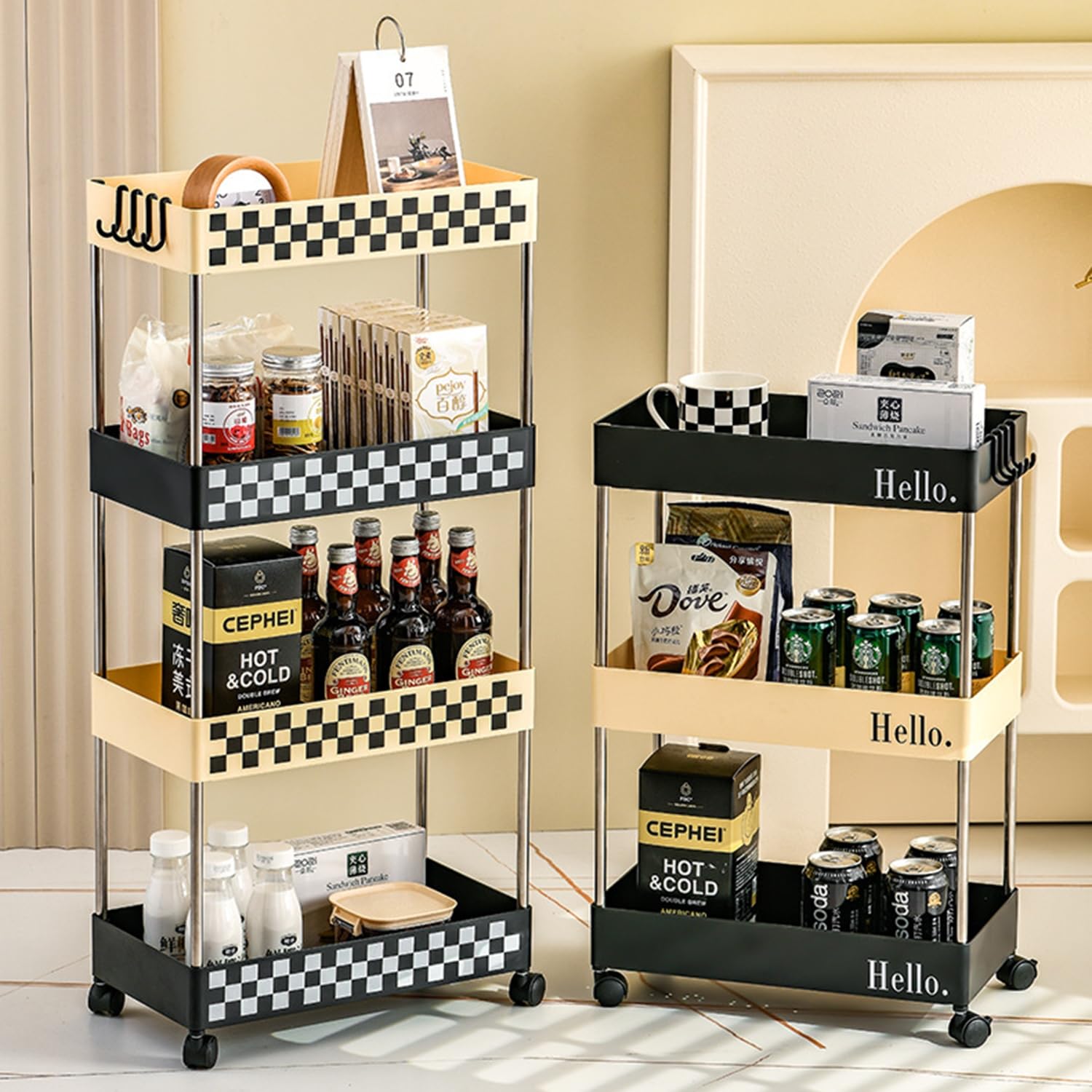 Chariot utilitaire roulant de cuisine pour organiser vos épices et condiments