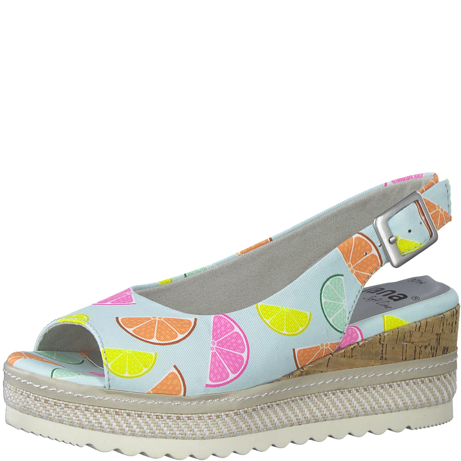Jana Softline Women's 8-8-29660-20 Wedge Pumps, Lemon Multi, 39 EU, Lemon Multi, 7 UK