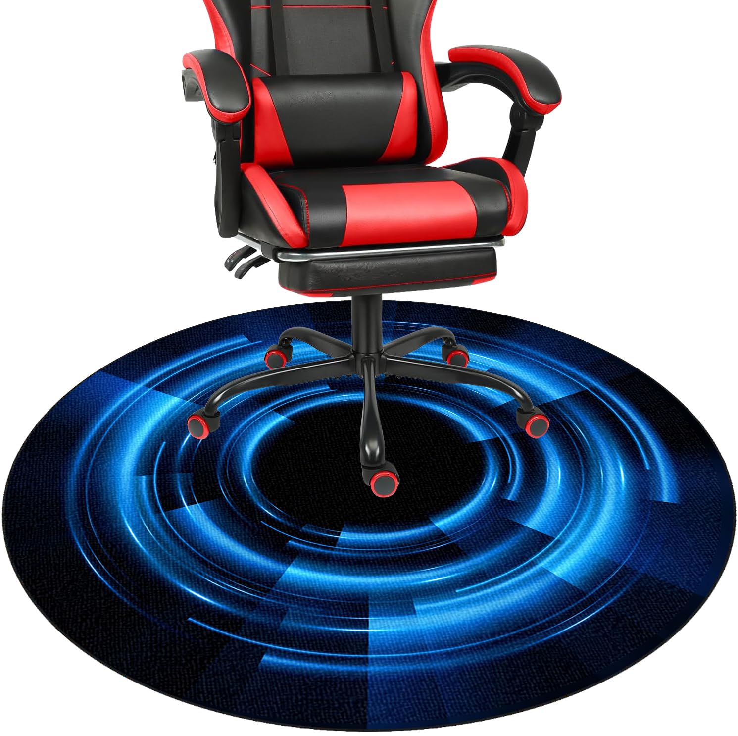 Fcenghox 1773A Gaming Chair Mat For Carpet And Hardwood Floor 70 Cm Large Non Slip Office Chair Mat Round, Carpet Floor Protector For Rolling Chair, Under Desk Chair Mat, Computer Chair Mat For Home Office