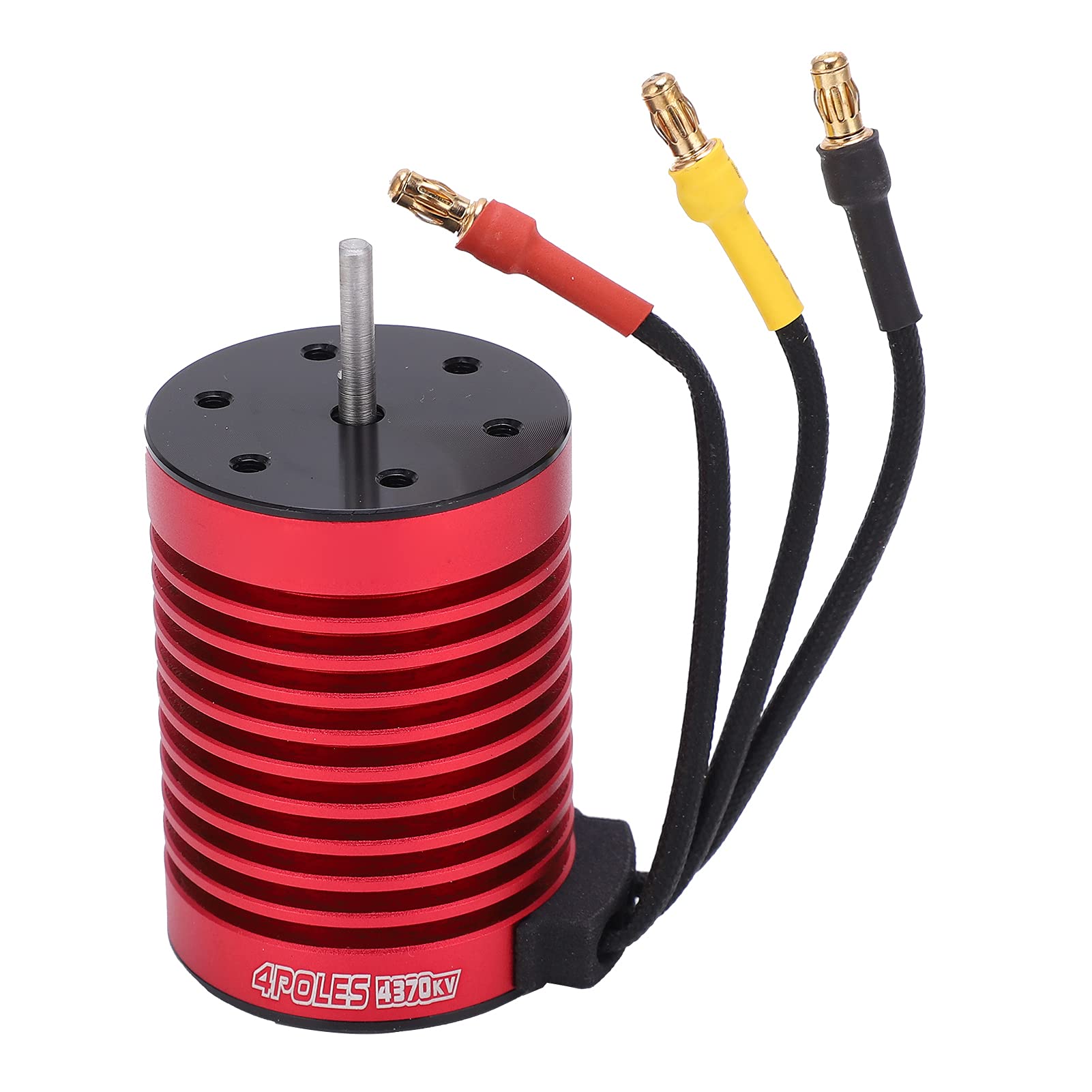 Motor sin escobillas F540 4370KV motor impermeable de bobinado de cobre, motor sin escobillas RC para coche RC 1/10, alto par 4 - poste 12 - Diseño de ranura con carcasa de aleación de aluminio