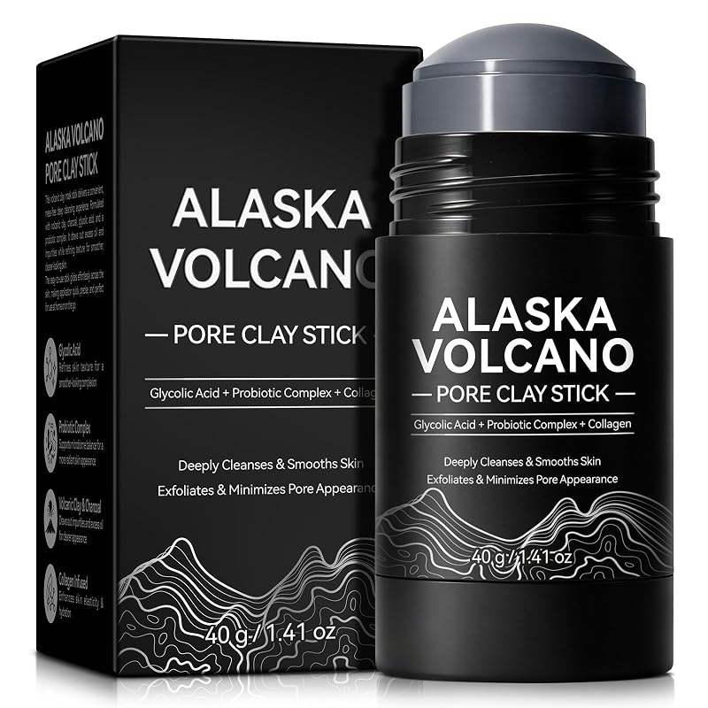 Bastão de argila para cuidados faciais EIFTG com argila vulcânica do Alasca e colágeno, 40 g