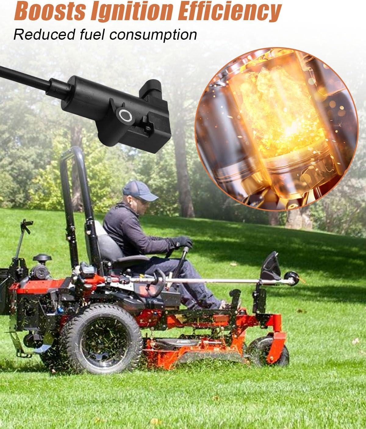 25 519 02-S EFI Ignition Coil Fit for Kohler ECH630 ECH650 ECH980 CH680 ECH730 CH740 ECV650 ECV730 ECV740 ECV749 & More Replace 25-519-02-S 2551902-S