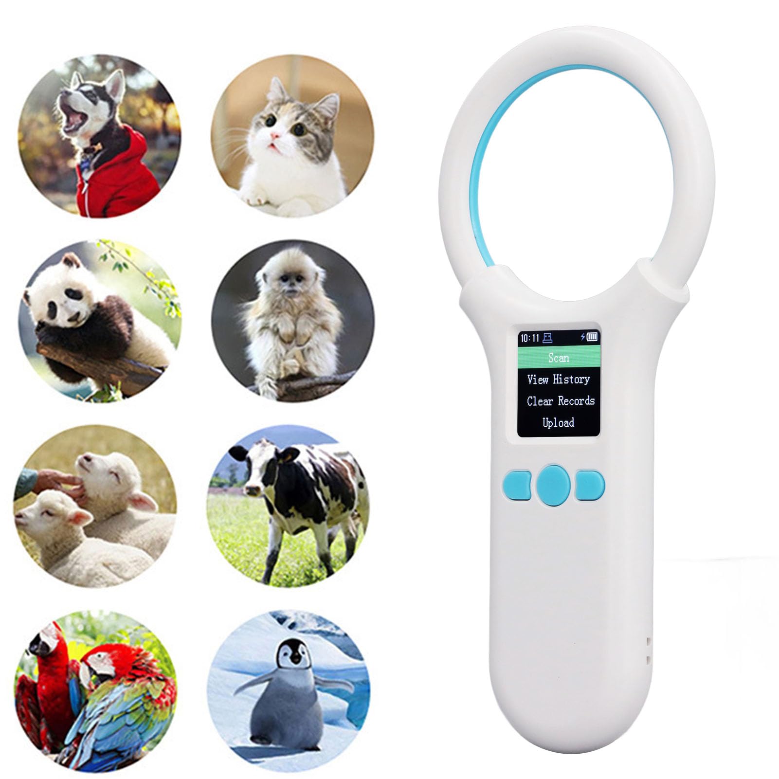 Keenso Animal Tag Scanner Portable Handheld Device for Pet Identification