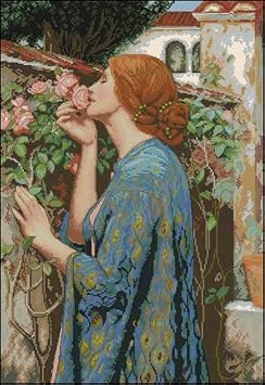The Soul of Rose Counted Cross Stitch Kit,14ct,198 * 288stitch 48 * 63cm Count Cross Stitches
