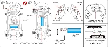 JOY JUNCTION 1:16 Scale Rechargable Remote Control Car, All