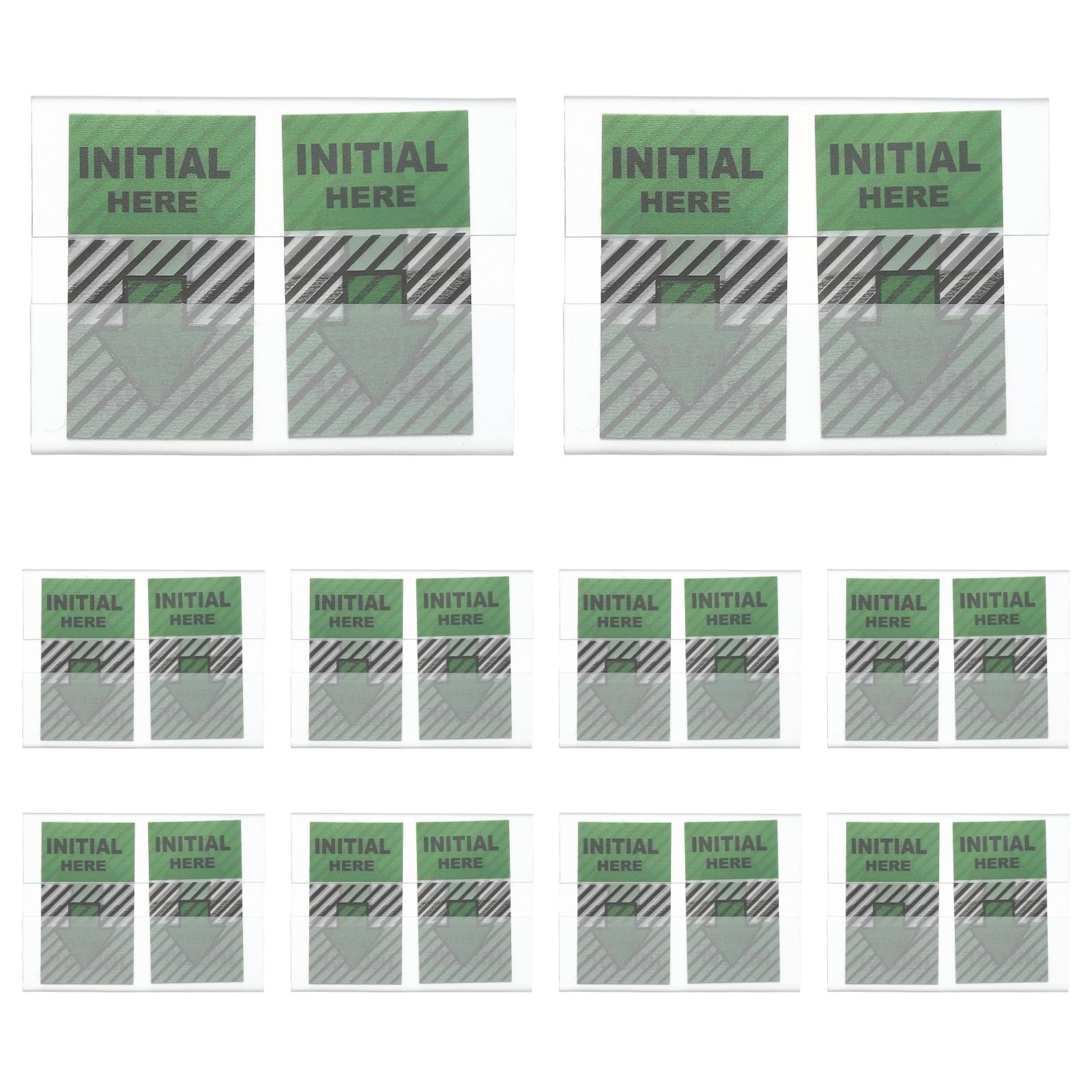 PATIKIL 500PCS Sign Here Tabs, Sign Here Post Flags Stickers Adhesive Arrow Labels Message Date Signature for Documents Office Supplies Notebook Notes,Green Twill