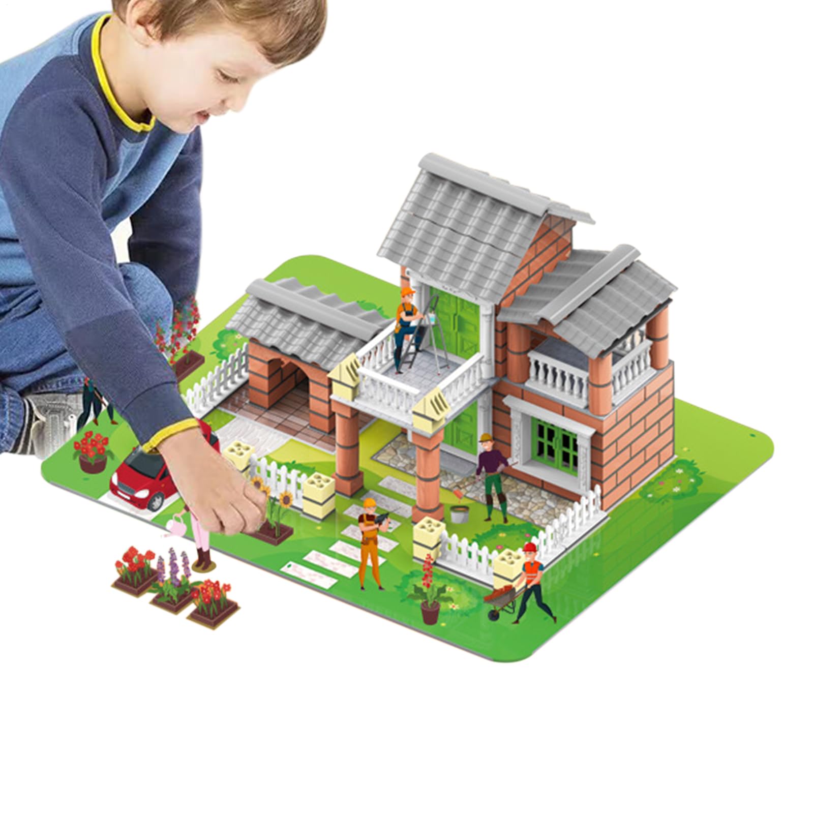 DIY Haus Architektur Spielzeug Zum Zusammenbauen | DIY Miniaturhaus für Erwachsene Für Kinder Jugendliche Erwachsene Deko Bücherregal Nachttisch Wohnung