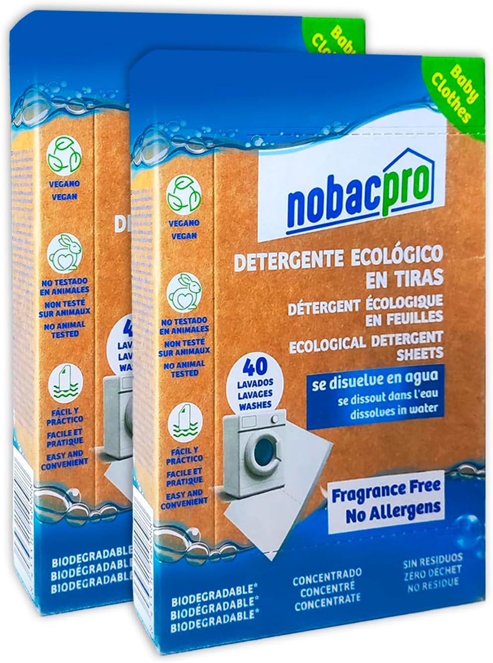 80 tiras de detergente NobacPro por 9,99€