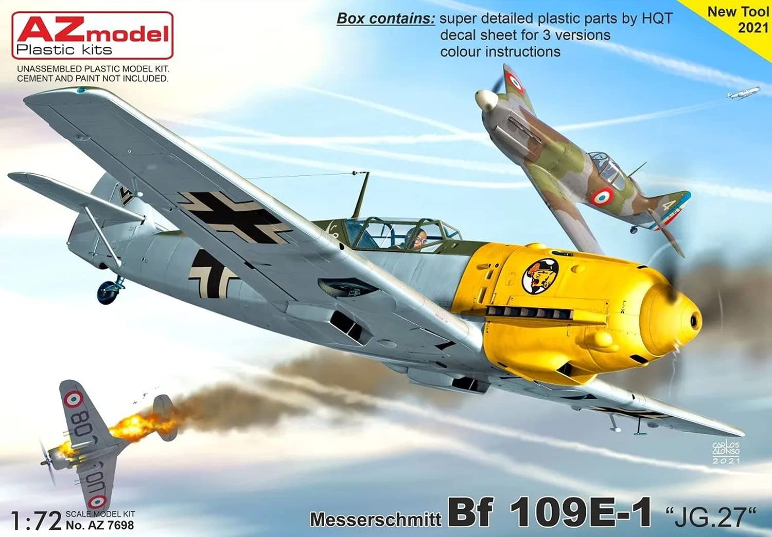 Amazon | AZモデル 1/72 ドイツ空軍 メッサーシュミット Bf109E