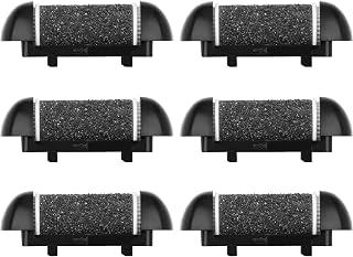 6 Pack Replacement Refill Rollers for Electric Foot File Pedicure Kit Foot Tools Grinding Roller Heads for Callus Remover for Tough Dead Skin and Hard Callus (6pcs Tough Coarse)