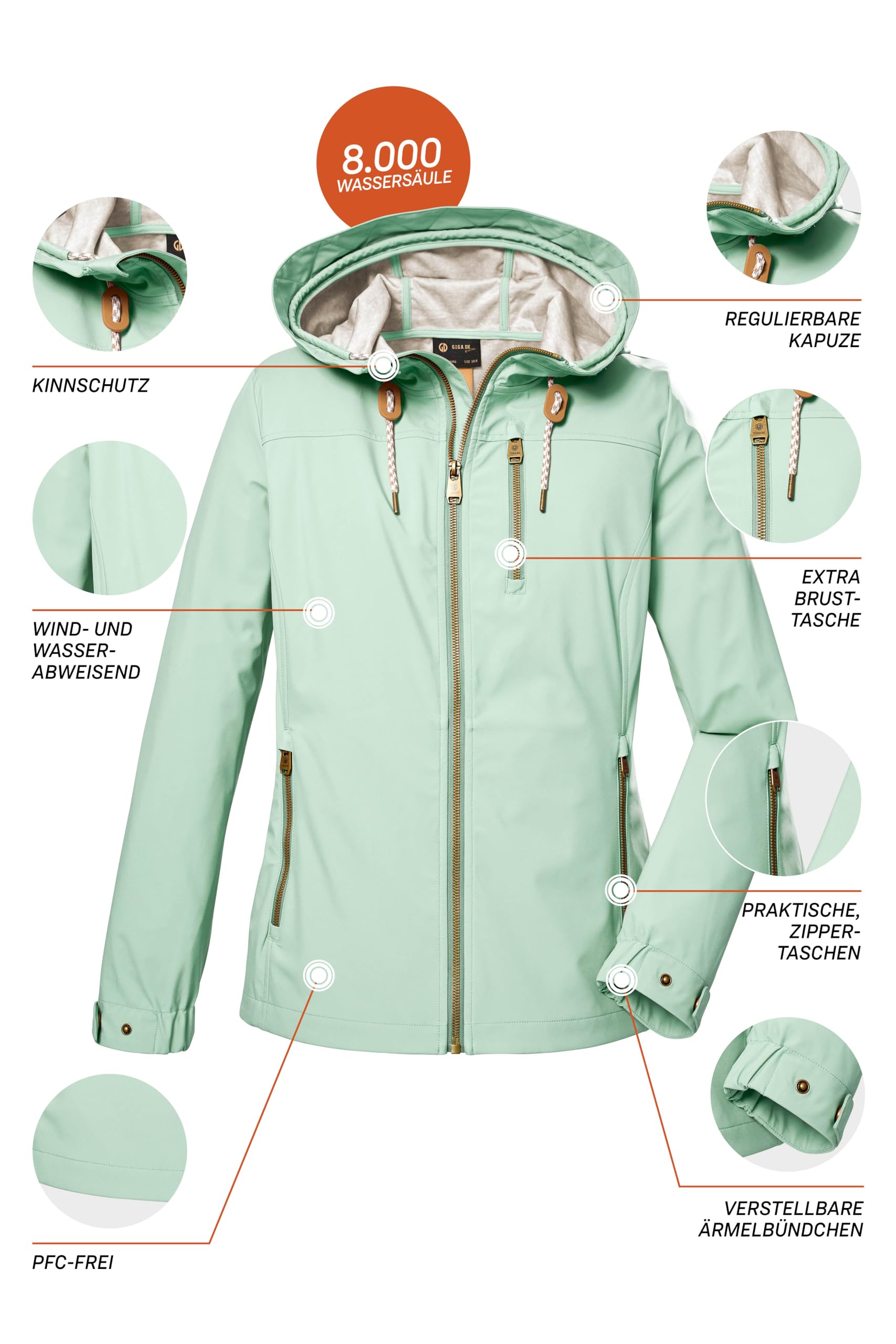G.I.G.A. DX Gs 24 Wmn Sftshll Jckt Chaqueta softshell con capucha/chaqueta outdoor Women´s
