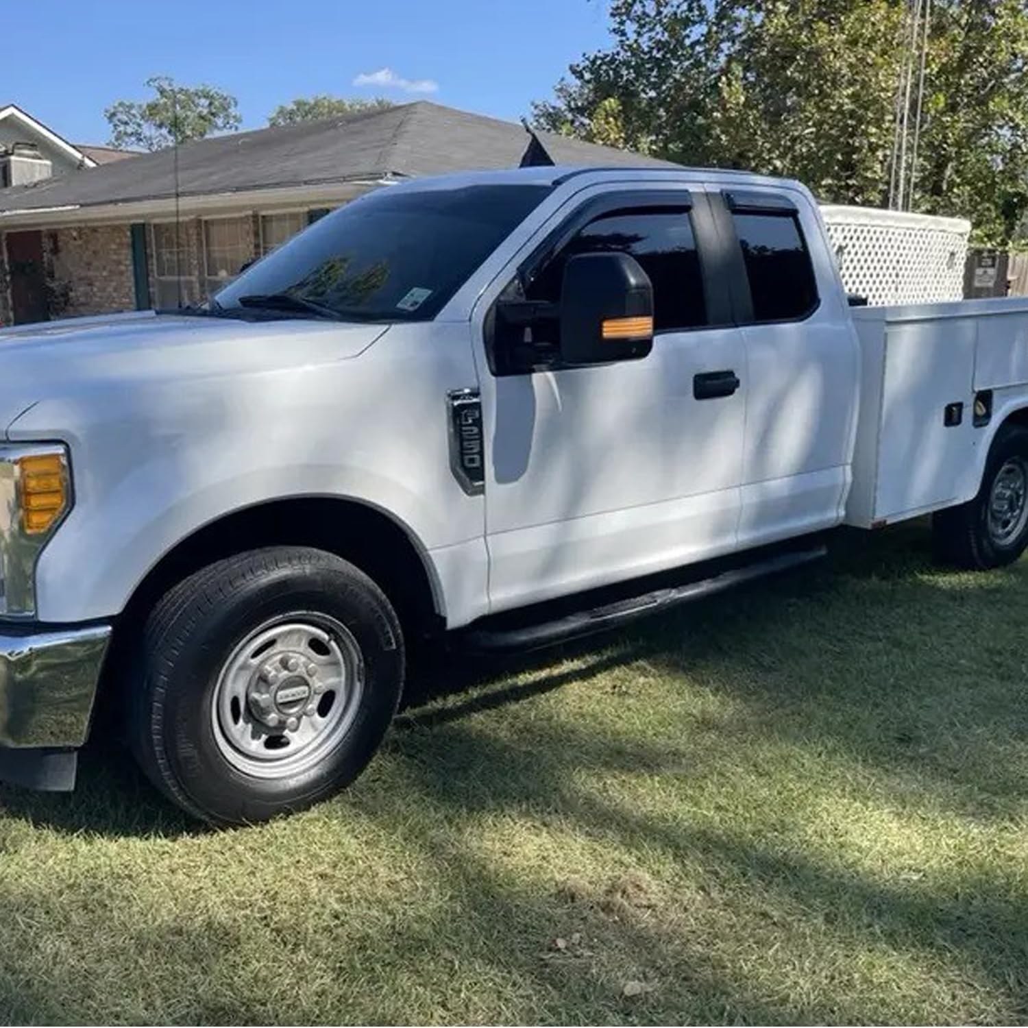 Window Visors Rain Guards for 15-24 Ford F-150 Extended Cab, for 17-24 Ford F-150 Raptor F-250 F-350 F-450, 17-22 F-550 SD Super Cab Side Window Deflectors Vent Visor Sun Shade For F150 15-24 Extended Cab