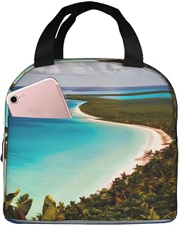 Island Of Cuba Print Insulated Lunch Bag,Lunch Tote Cooler Reusable Lunch Pail Outdoors Meal Bag For Women Men