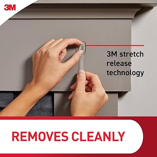 Miniatura 8 de Command Mini Ganchos de Pared, 30 Ganchos, 32 Tiras Adhesivas Transparentes, Colgadores de Fotos sin Daños en la Pared, Tiras Adhesivas para Colgar