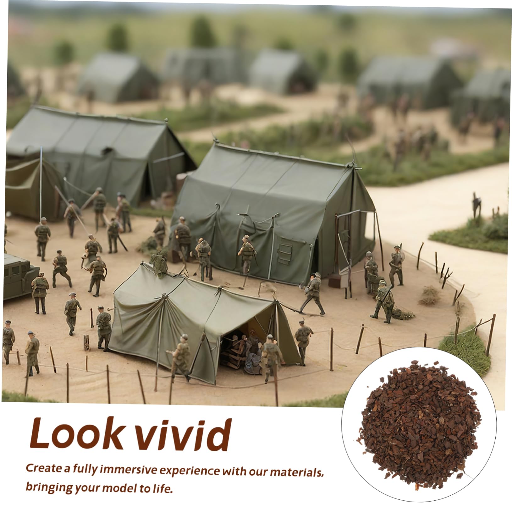 WHAMVOX Realistic Tree Bark Craft Project Materials 50g Bag for DIY Model Making