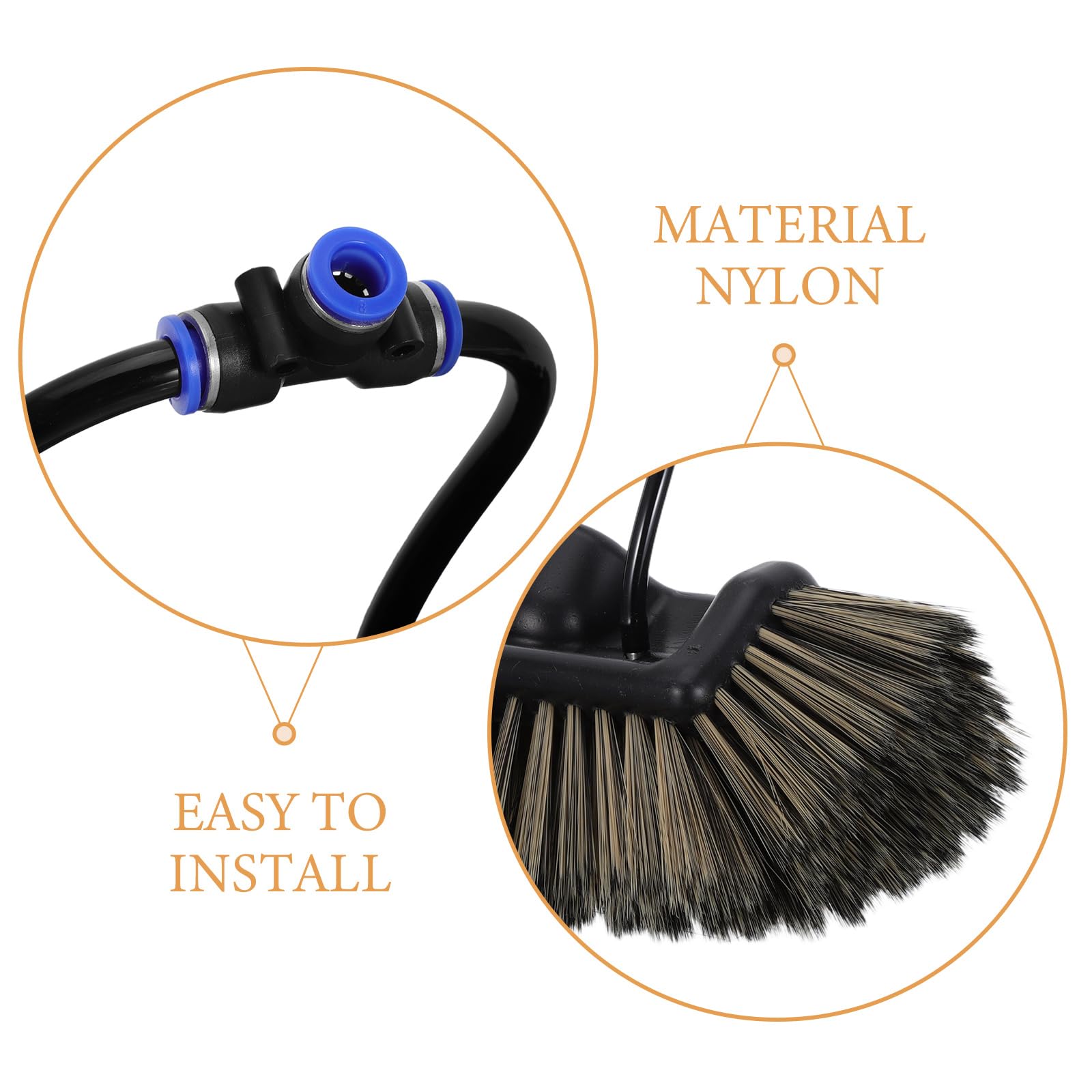 Cabezal de Cepillo de Limpieza para Paneles Solares, Accesorio Alimentado por Agua, Diseño No Abrasivo, Recambio para Herramienta de Limpieza de Techos y Ventanas, Uso