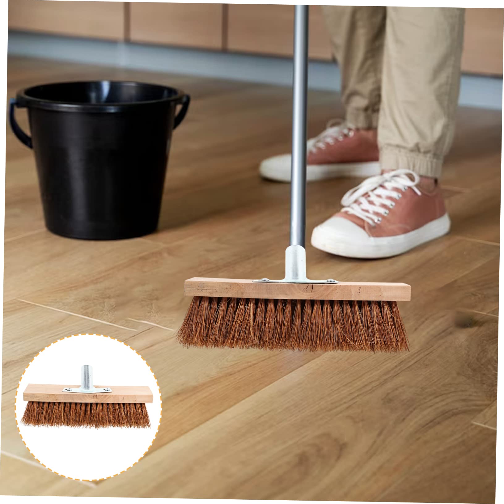 Tête de Brosse à Poils pour Sols avec Manche, Pièce D'installation