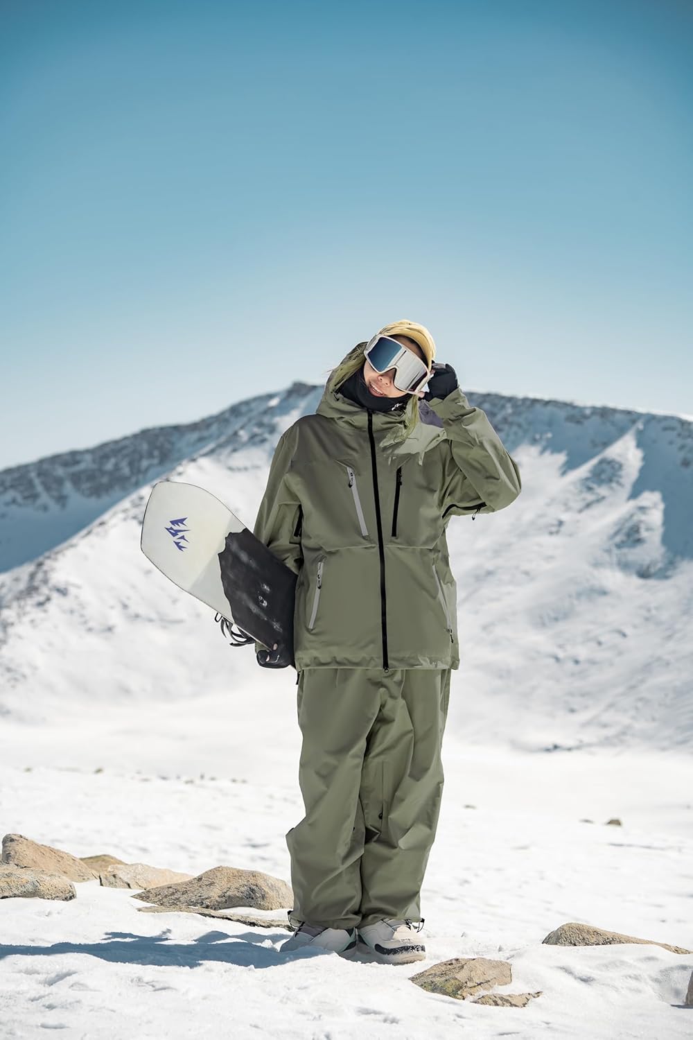 GSOU SNOW Men's Ski Jacket Waterproof Snowboard Jackets Windproof Baggy Snowboarding Coat Winter Outdoor Sports Snow Hooded - Image 3