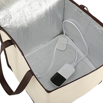 Bread Proofing Box, Folding Dough Proofer with Temperature & Timer Controller, Sourdoughs Starter Warmer Dough Proofing Box for Baking, Making Bread Yogurt (Khaki, 15.75x15.75x11.8 inch)