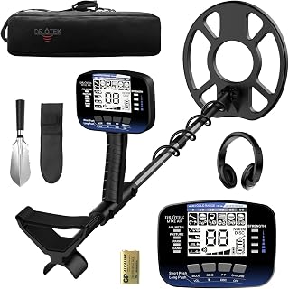 DR.ÖTEK Detector de Metales Profesional para Adultos y Niños, Impermeable para Oro con Modos Pinpoint y Terreno, Emparejamiento Rápido, 6 Modos, Alta Precisión, Ligero y Fácil de Usar,Azul
