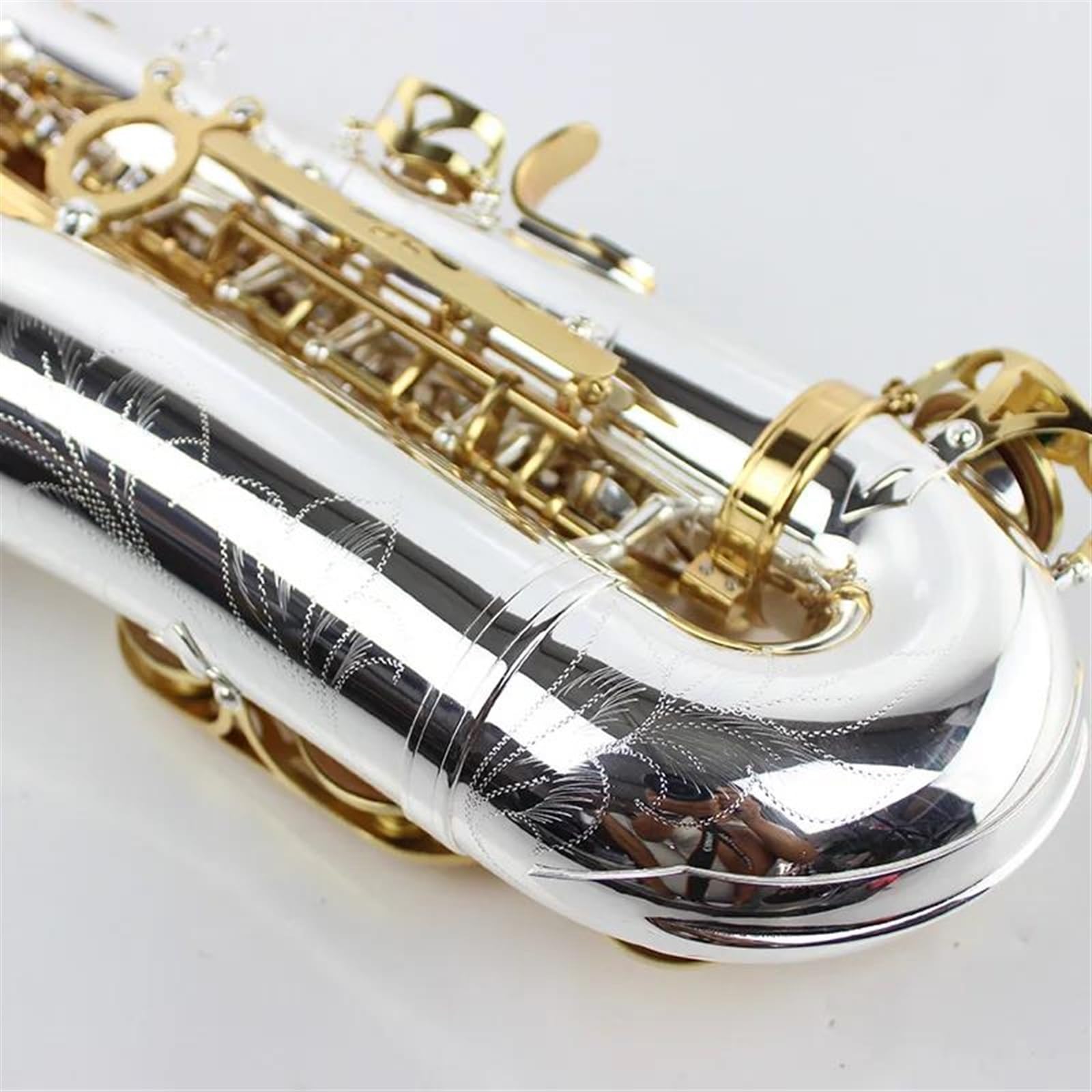 Srebrny Instrument Muzyczny Eb. Złoty Klucz Saksofon Altowy Z Ustnikiem profesjonalny Saksofon