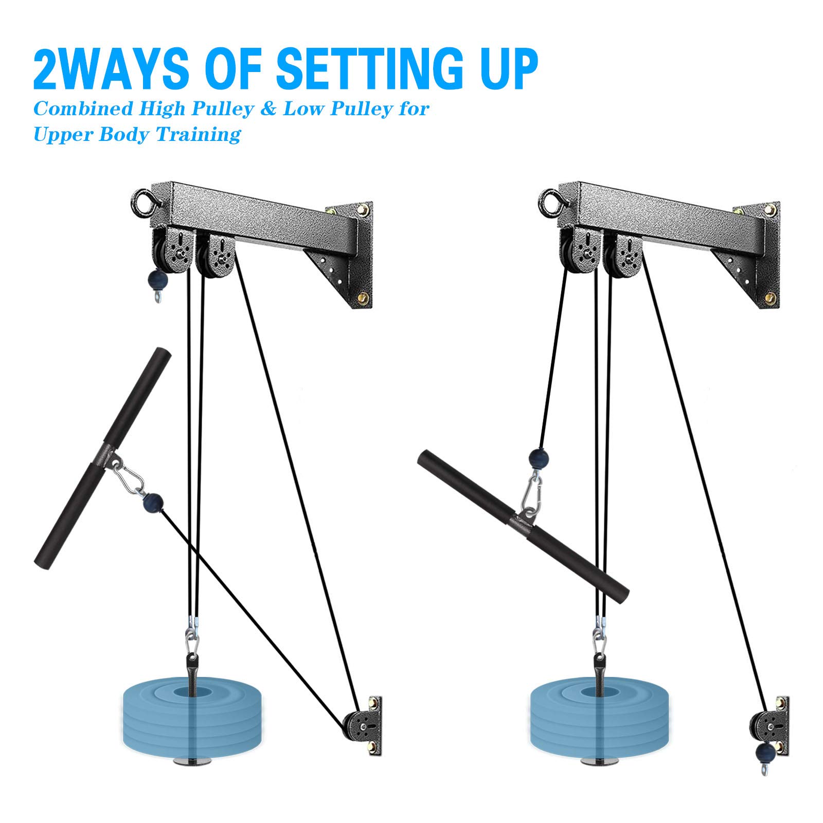 Generisch Fitness System do zawieszenia na ścianie, system kabli ciężarowych do siłowni, LAT Pull Down i Low Row Cable Machine, sprzęt do stacji kabli