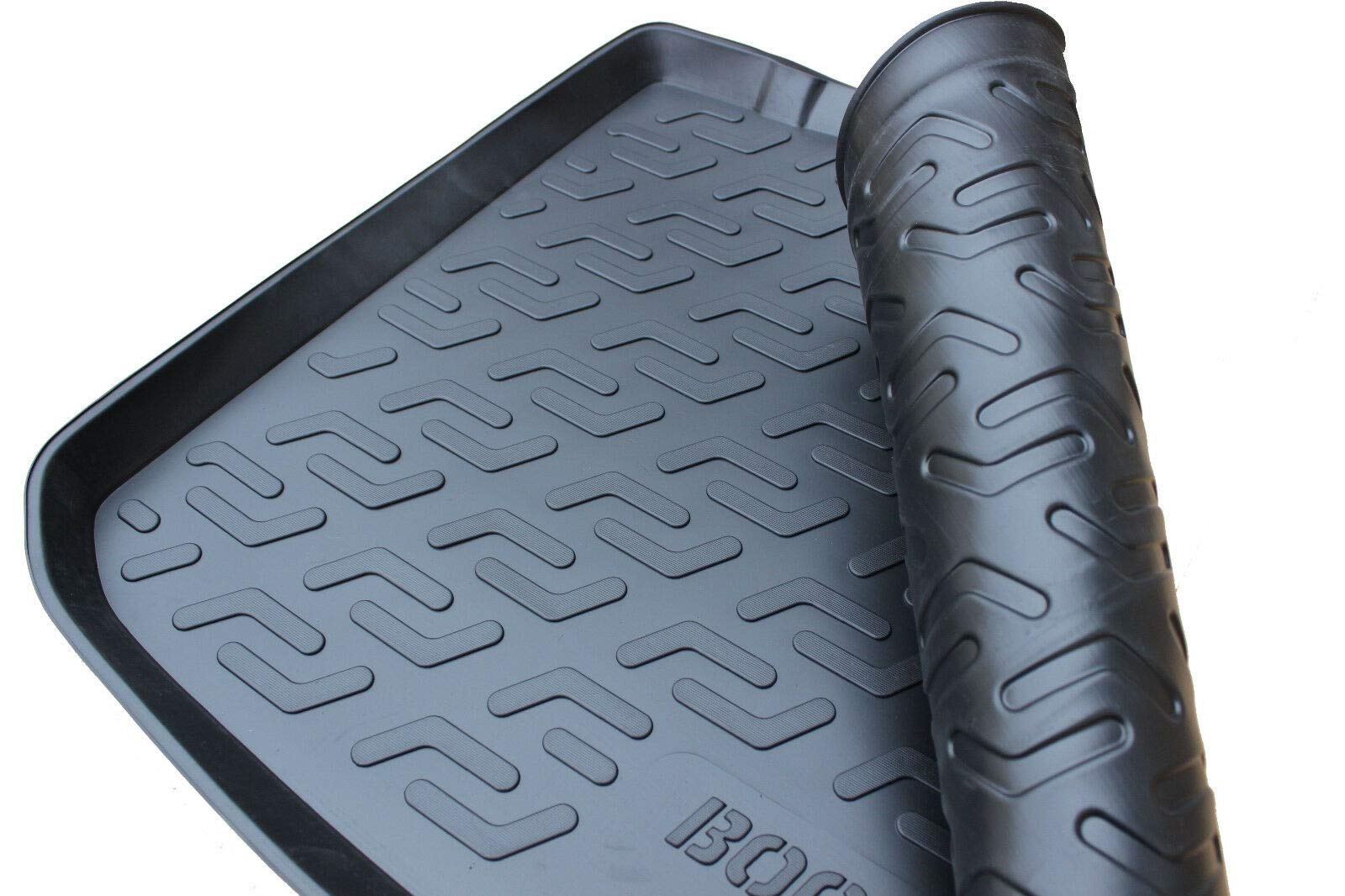 J&J AUTOMOTIVE Tapis de Coffre en Caoutchouc sur Mesure pour Renault Captur 2013-2019, Premium, Bord Haut, Antidérapant, Toutes Saisons
